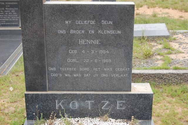 KOTZE Hennie 1954-1969