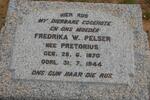 PELSER Fredrika W. nee PRETORIUS 1870-1944