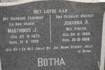 BOTHA Marthinus J. 1875-1958 & Johanna A. VENTER 1880-1968