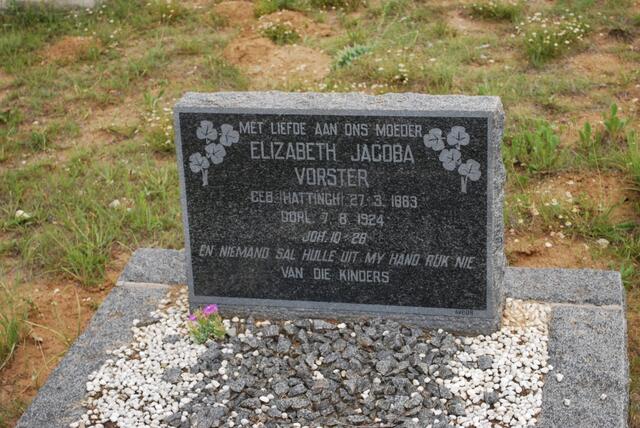 VORSTER Elizabeth Jacoba nee HATTINGH 1863-1924