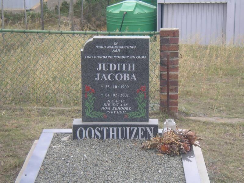 OOSTHUIZEN Judith Jacoba 1909-2002