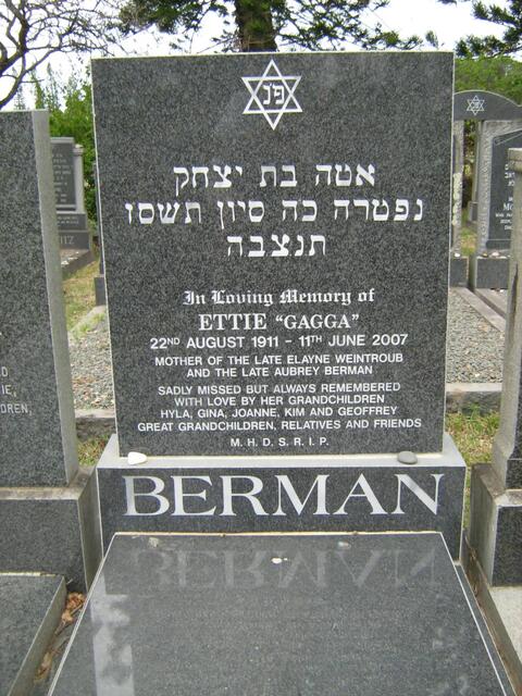 BERMAN Ettie 1911-2007