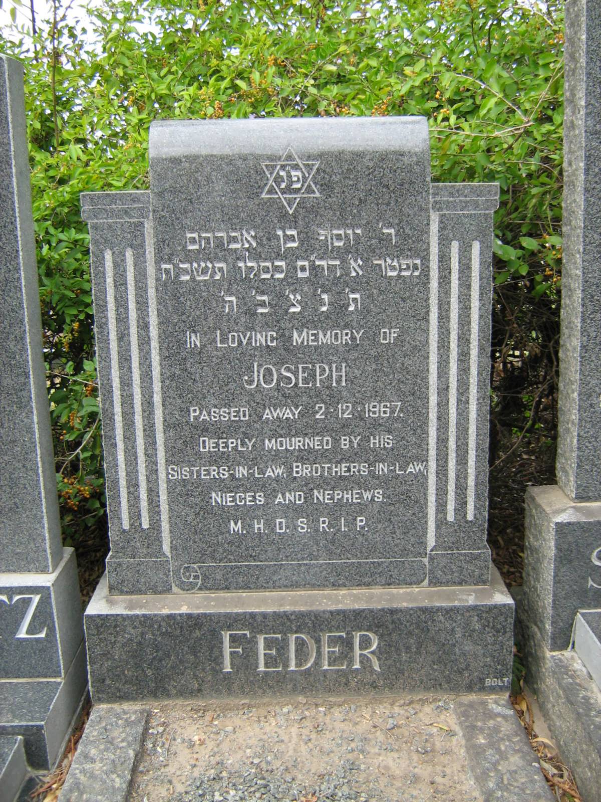 FEDER Joseph -1967