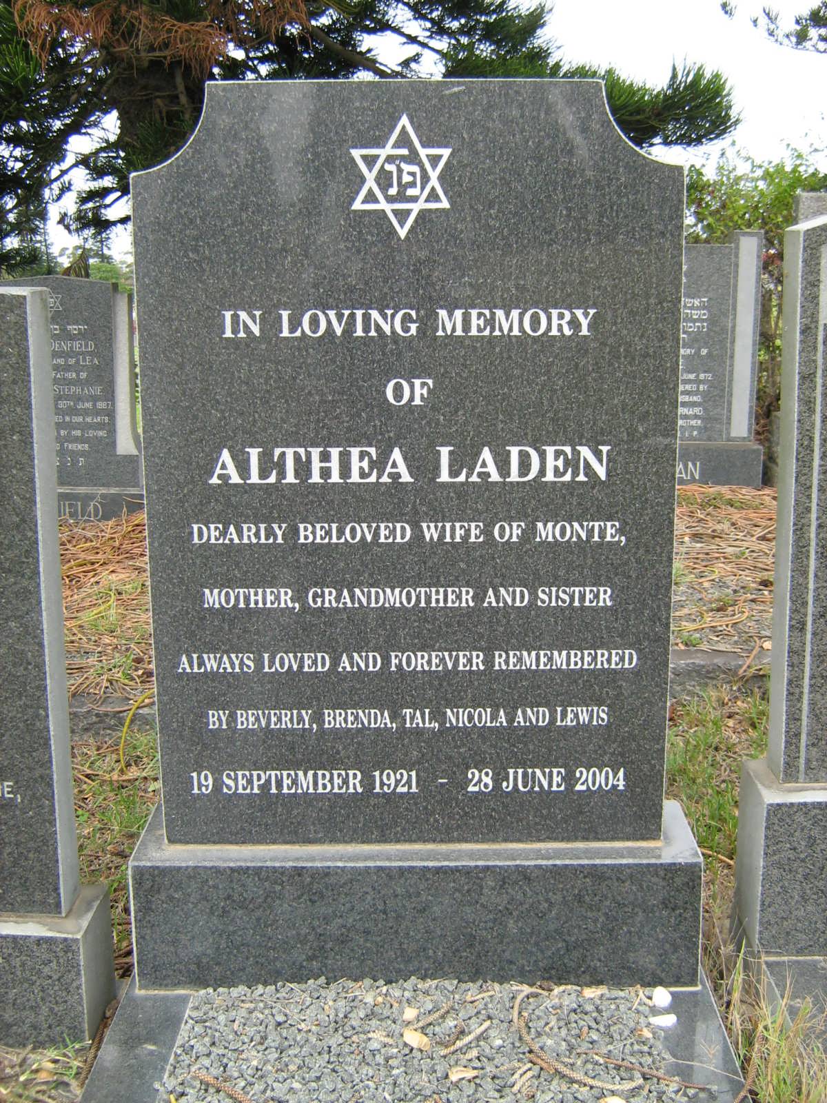 LADEN Althea 1921-2004