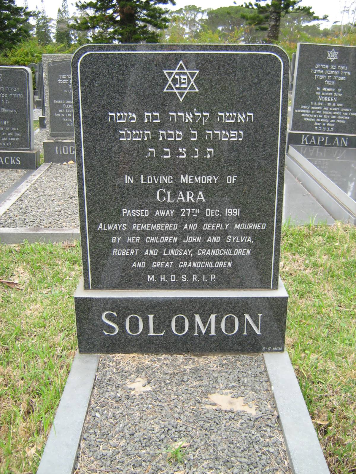 SOLOMON Clara -1991