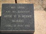 MERWE Appie, van der -1961