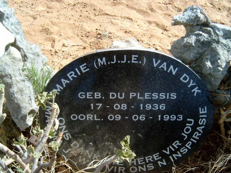 DYK M.J.J.E., van nee DU PLESSIS 1936-1993