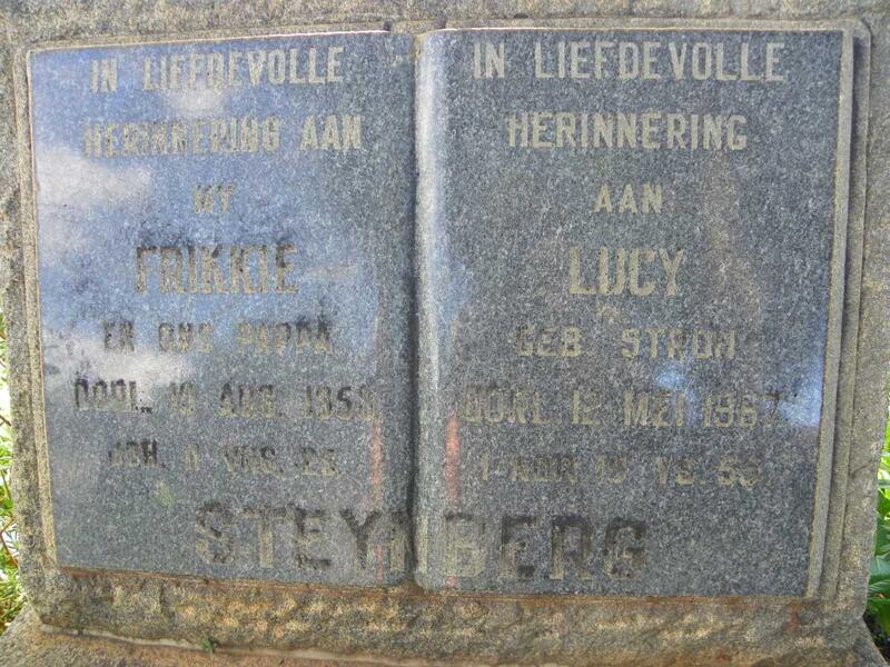 STEYNBERG Frikkie -1953 & Lucy STROH -1967