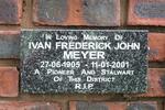 MEYER Ivan Frederick John 1905-2001