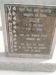RENSBURG Suzie, van 1919-2002