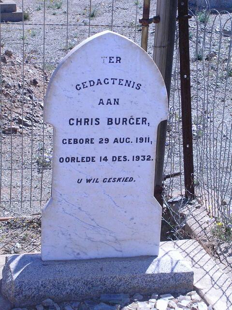 BURGER Chris 1911-1932