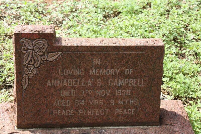 CAMPBELL Annabella S. -1930