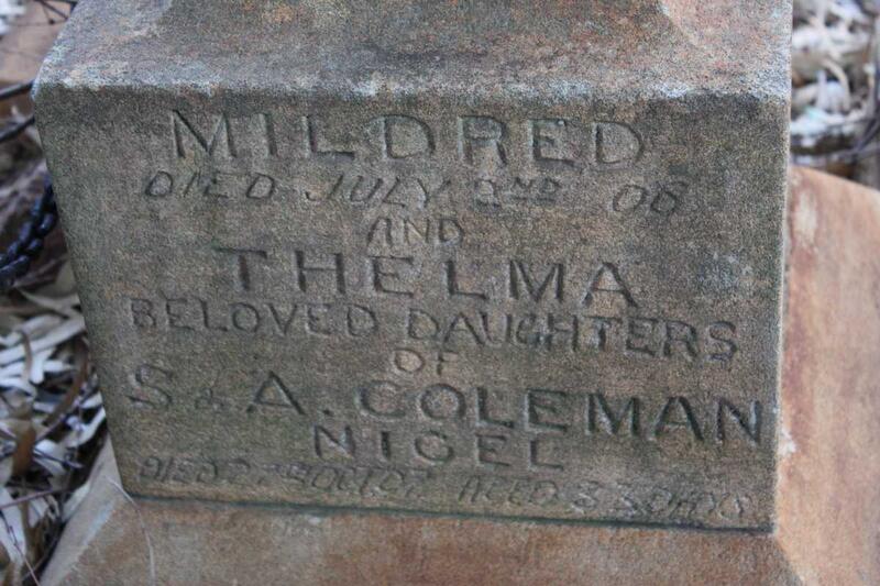 COLEMAN Thelma 1907 :: COLEMAN Mildred -1908