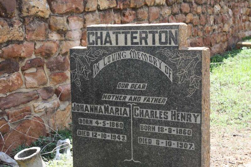 CHATTERTON Charles Henry 1860-1907 & Johanna Maria 1860-1943