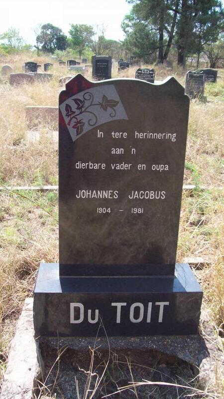 TOIT Johannes Jacobus, du 1904-1981