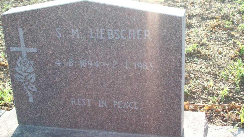 LIEBSCHER S M 1894-1983