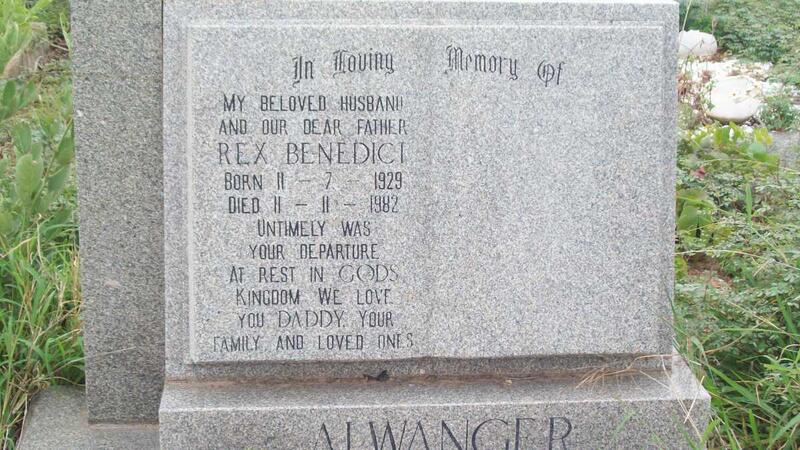 ALWANGER Rex Benedici 1929-1982