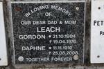 LEACH Gordon 1904-1976 & Daphne 1919-2008