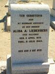 LIEBENBERG Alida A. nee CILLIERS 1873-1945