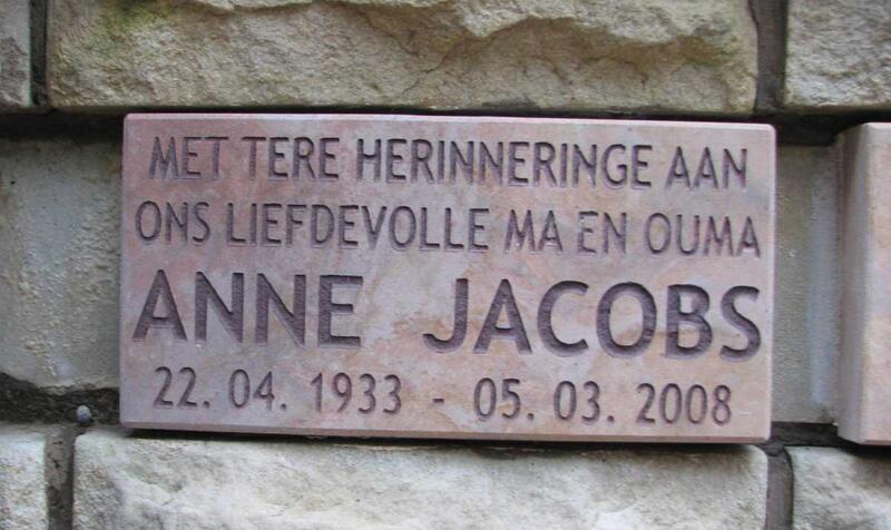 JACOBS Anne 1933-2008