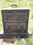 SWANEVELDER Petronella E.L. 1895-1971