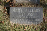 SYMONS Gladys -1938 :: SYMONS Michael Laidman -1959 :: SYMONS Mary Allison 1915-1994