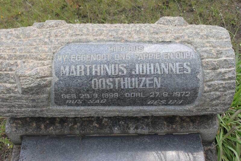OOSTHUIZEN Marthinus Johannes 1899-1972