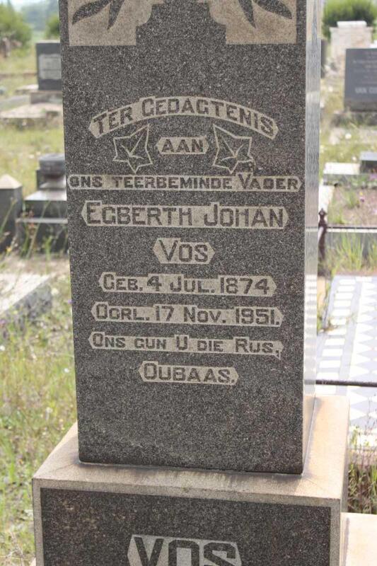 VOS Egberth Johan 1874-1951