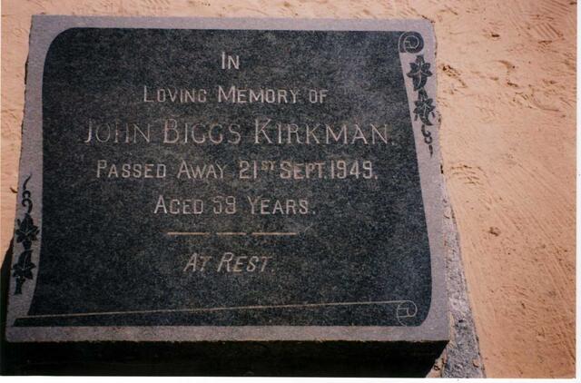 KIRKMAN John Biggs -1949