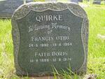 QUIRKE Francis Otho 1882-1964 & Faith Doris 1889-1974