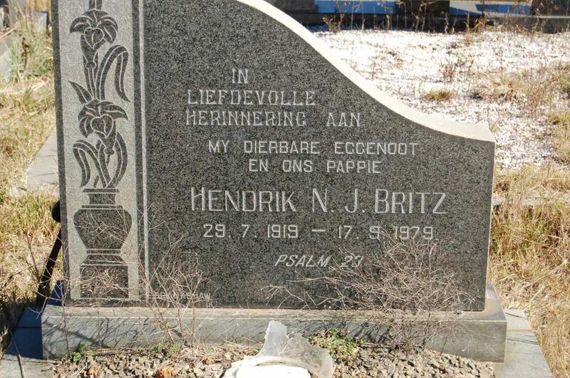 BRITZ Hendrik N.J. 1919-1979