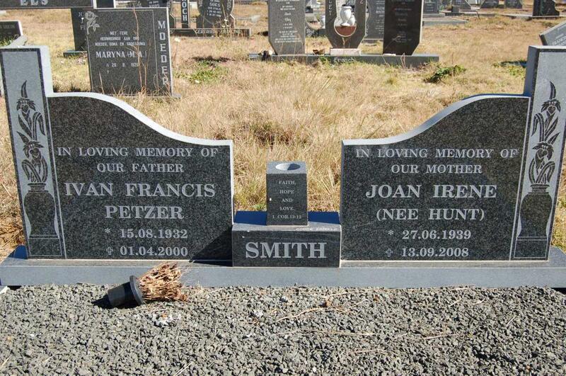 SMITH Ivan Francis Petzer 1932-2000 & Joan Irene HUNT 1939-2008