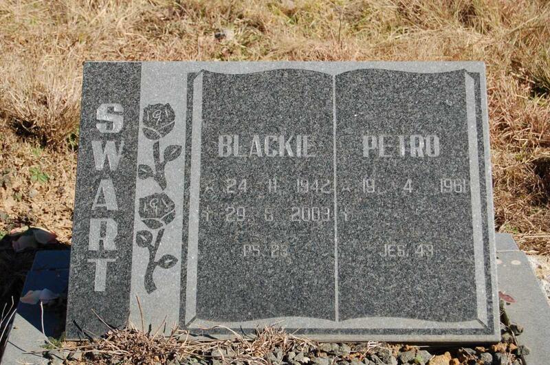 SWART Blackie 1942-2003 & Petro 1961-