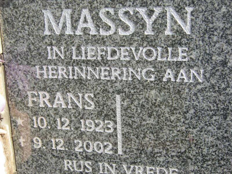 MASSYN Frans 1923-2002