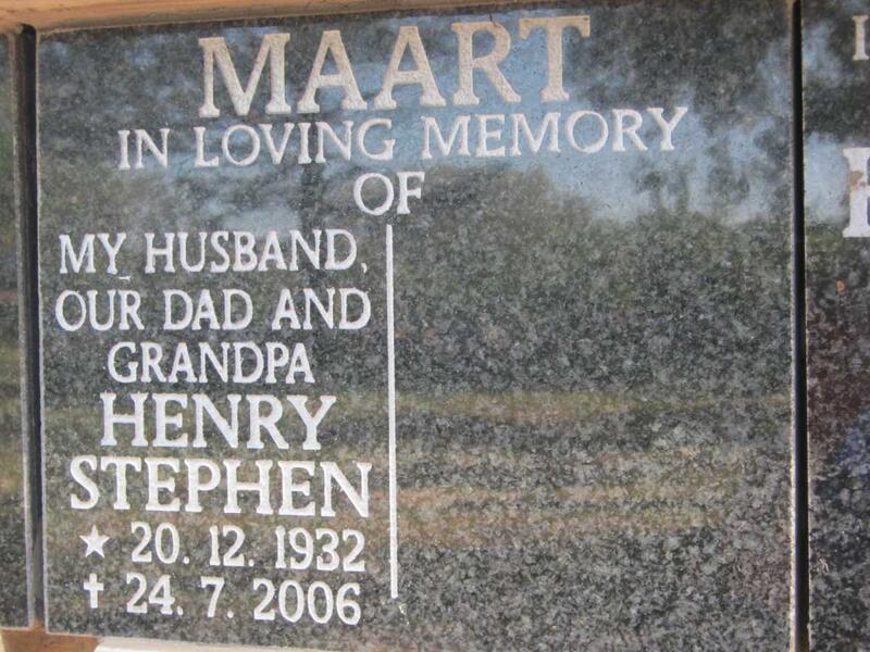 MAART Henry Stephen 1932-2006