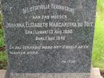 TOIT Johanna Elizabeth Margaretha, du nee LUBBE 1860-1942
