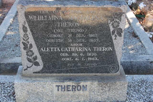 THERON Wilhelmina Magdalena nee THERON 1862-1952 :: THERON Aletta Catharina 1870-1963