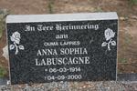 LABUSCAGNE Anna Sophia 1914-2000
