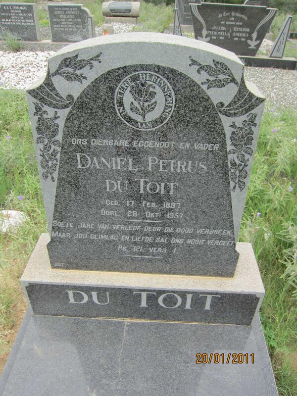 TOIT Daniel Petrus du 1887-1957