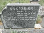 TERBLANCHE R.S.E. nee BOTHA 1886-1975