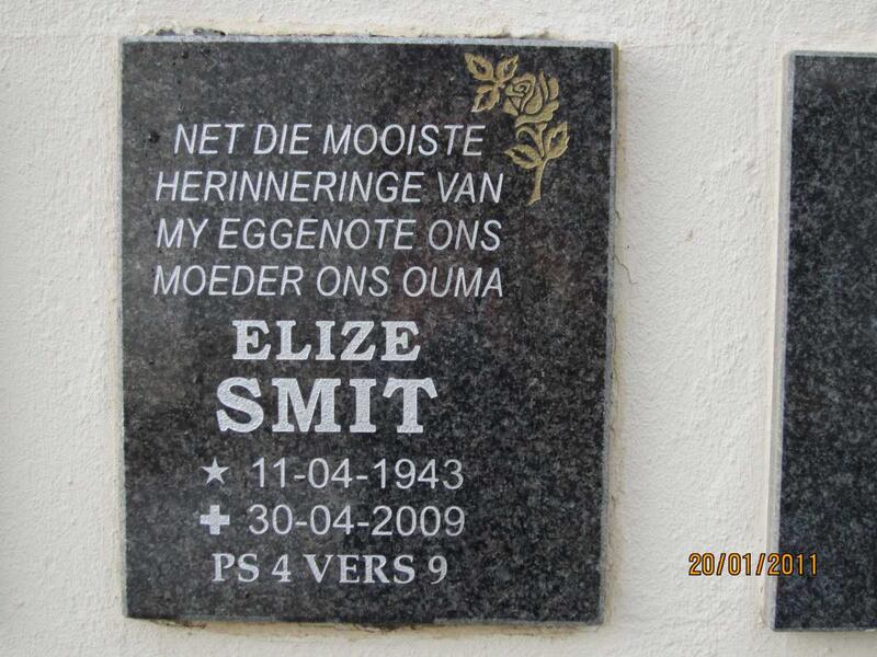 SMIT Elize 1943-2009