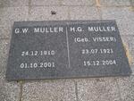 MULLER G.W. 1910-2001 & H.G VISSER 1921-2004