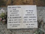 HANEKOM E.B. 1907-1957 & Joey VOGES 1920-2000