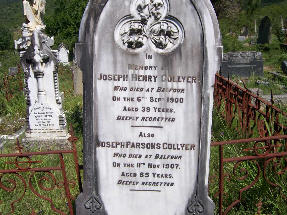 COLLYER Joseph Henry -1900 :: COLLYER Joseph Parsons -1907