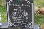 PIETERSE Valery nee LEEW 1969-2003
