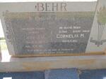 BEHR Gert J.C 1921-1967 & Cornelia M. MARAIS 1924-
