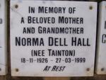 HALL Norma Dell nee TAINTON 1926-1999