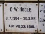 HOOLE C.W. 1904-1981