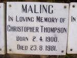 MALING Christopher Thompson 1900-1981
