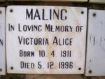 MALING Victoria Alice 1911-1996